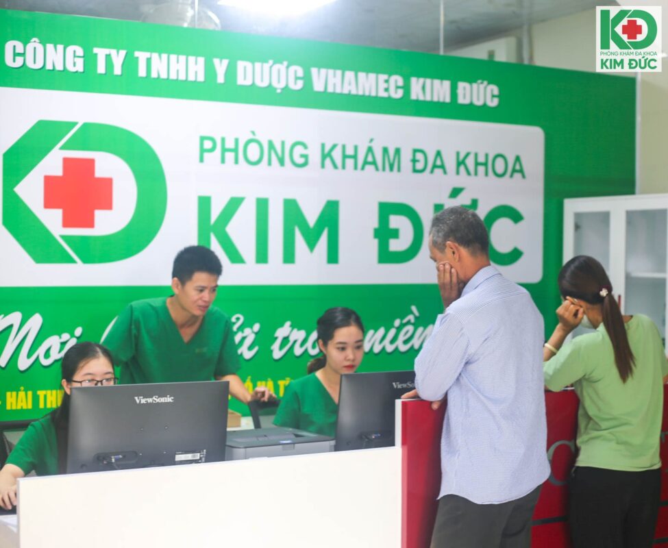 Bên ngoài phòng khám sản phụ khoa Kim Đức - phòng khám phụ khoa Hà Tĩnh uy tín.