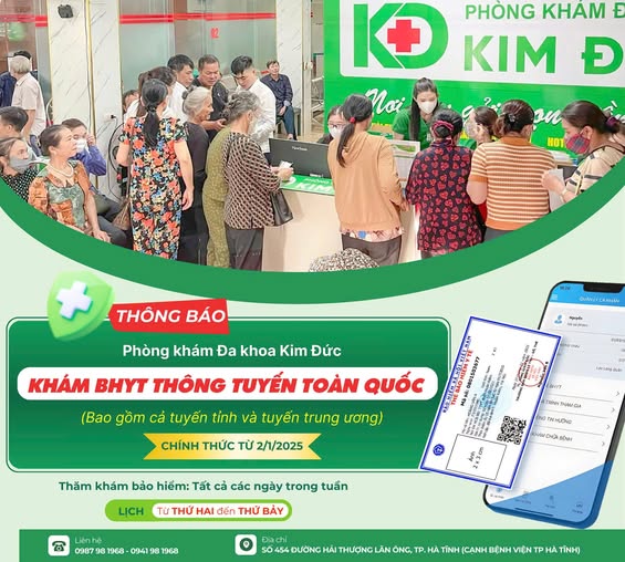 Quầy lễ tân và không gian chờ tại phòng khám đa khoa hiện đại.