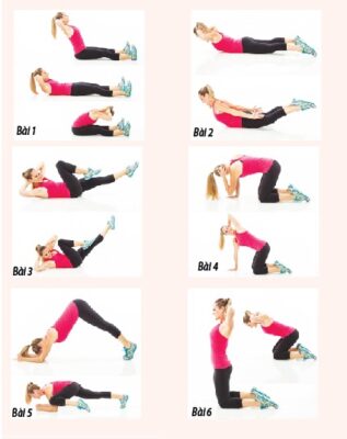 Hình minh họa bài tập giảm đau lưng giúp tăng ổn định vùng core, hỗ trợ cột sống thắt lưng.
